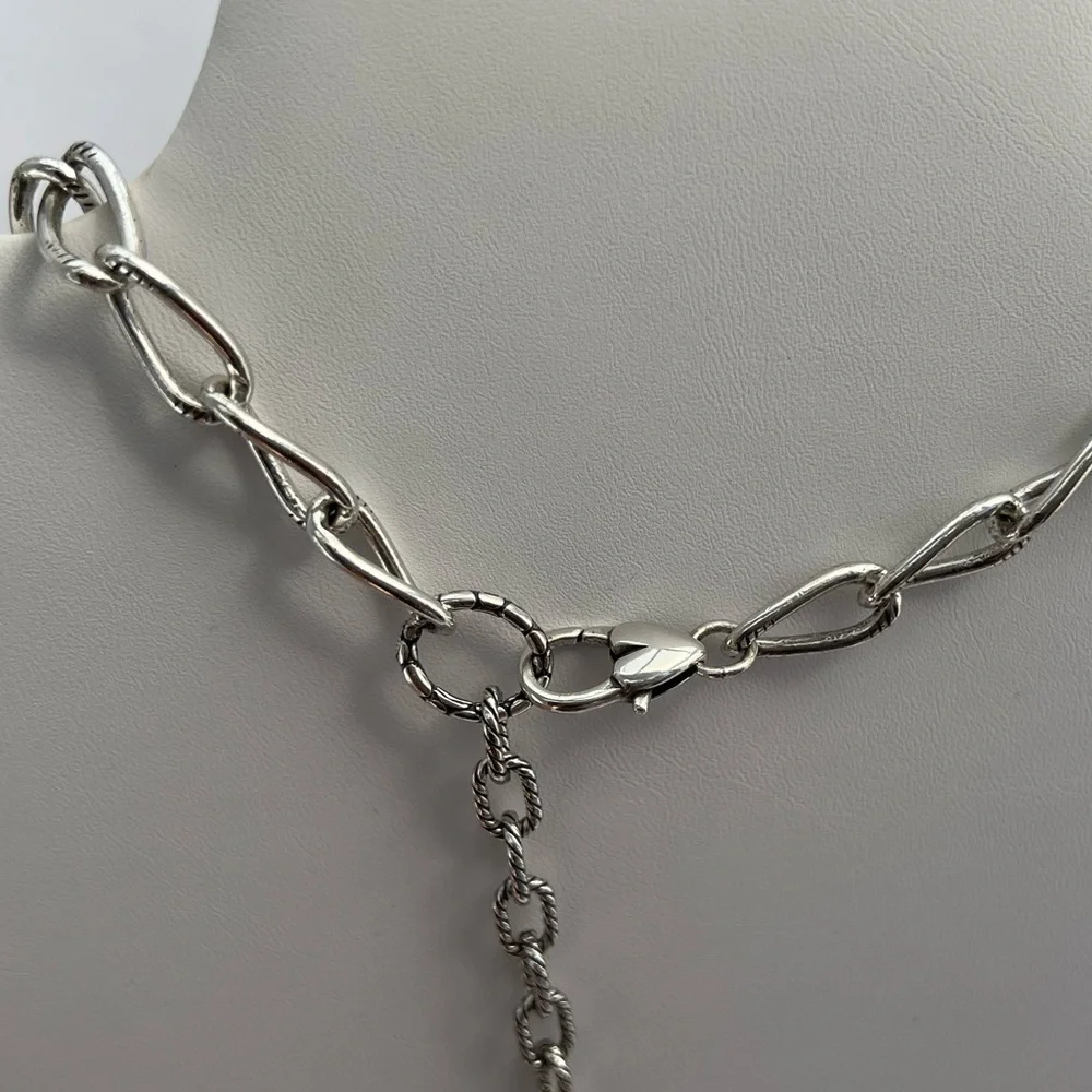 𝅺Brighton Pebble Cascade Layered Multi Strand Silver Necklace